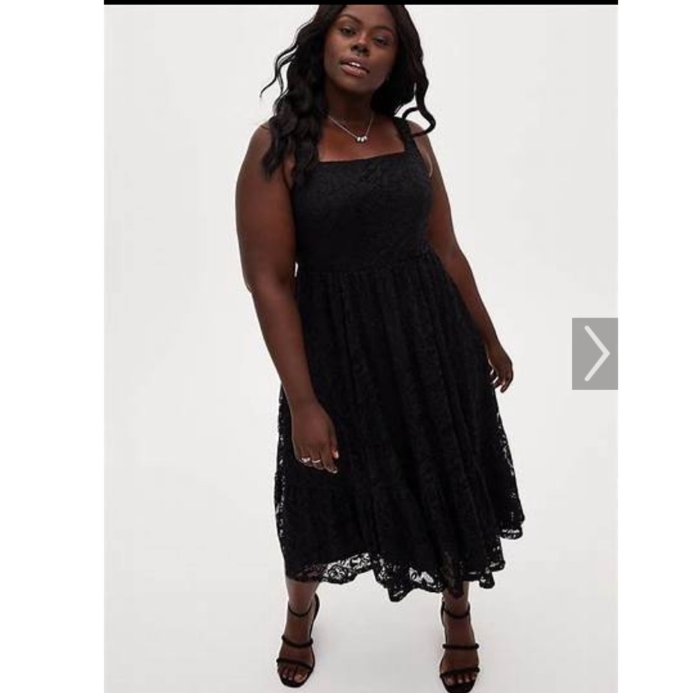 Torrid size 20 nwt black lace midi dress nwt